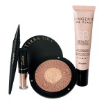 【ゲラン】(右)ランジュリー ド ポー BBベース ビューティブースター SPF30・PA+++ 全2色(中右)テラ オラ (中左)ファー メタル 全2色 (左)コール カジャール