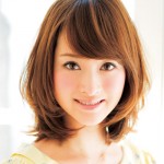 小顔効果絶大、ソフトな毛流れのひし形ミディ