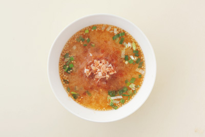 生姜チューブで超簡単スープ