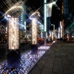 ギンザ・イルミネーション ヒカリミチ～希望の輪～　銀座でしか見られない「光る三角柱」とは？