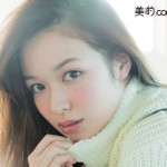 おしゃれな人から“冬服×春メーク”　ローゲージニット×フレッシュクリームチーク