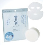 （右）化粧水仕立て 石けん（左）シュープレム ホワイトリフト マスク［医薬部外品］