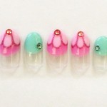 【MARS THE SALON】ピンク×ライトグリーンでフレンチガーリーに