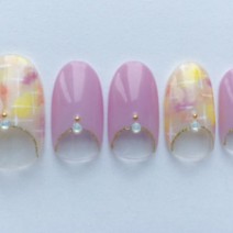 【uka】パステルマーブルがおしゃれなクリアフレンチ