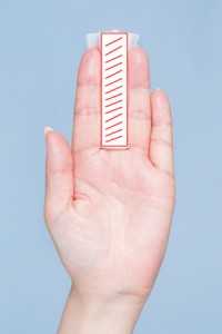 コットンは縦に使う