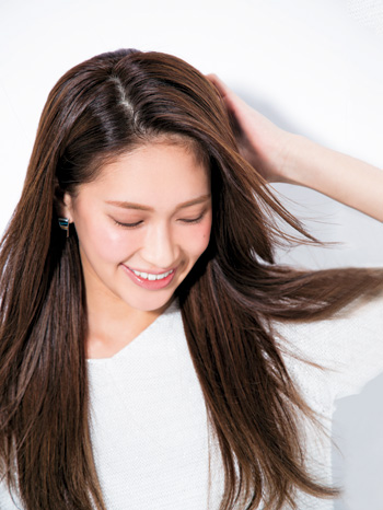 ツヤのある〝青み〟をブレンドしてこくまろ色に！パープル系潤いカラー
