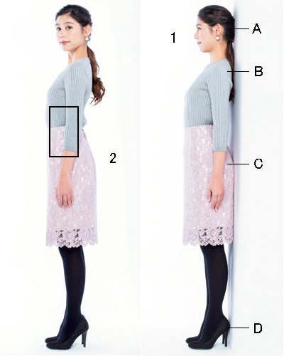 骨盤を立てる正しい立ち方でゆるいひざ＆口を矯正