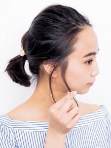 2段結びで暑い夏も爽やに♪ボブヘアアレンジ