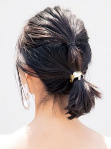 2段結びで暑い夏も爽やに♪ボブヘアアレンジ