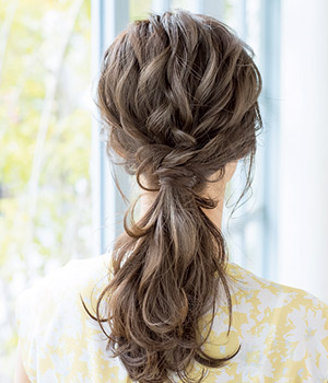 アメピン2本で完成！ノットヘアポニーテール