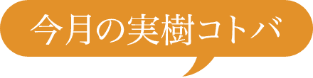 今月の実樹コトバ