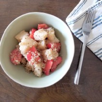 美容エディター・門司紀子のToday’s SALAD #8 「梨とキヌア、トマトのサラダ」