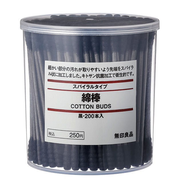 【第3位】無印良品│綿棒・黒