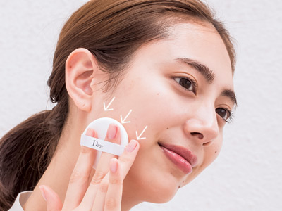 クッションファンデーションの崩れない塗り方&お直し方法