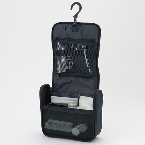 ポリエステル吊るして使える洗面用具ケース　約16cm×19cm×6cm｜￥1,590