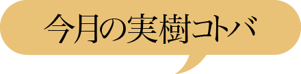 今月の実樹コトバ