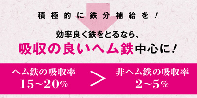 月経で血を失う女性こそ食生活で鉄分補給を