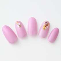 【365日ネイル】月末の“お疲れさま飲み”は女らしいネイルで♪手肌がきれいに見えるピンクパープルネイル　