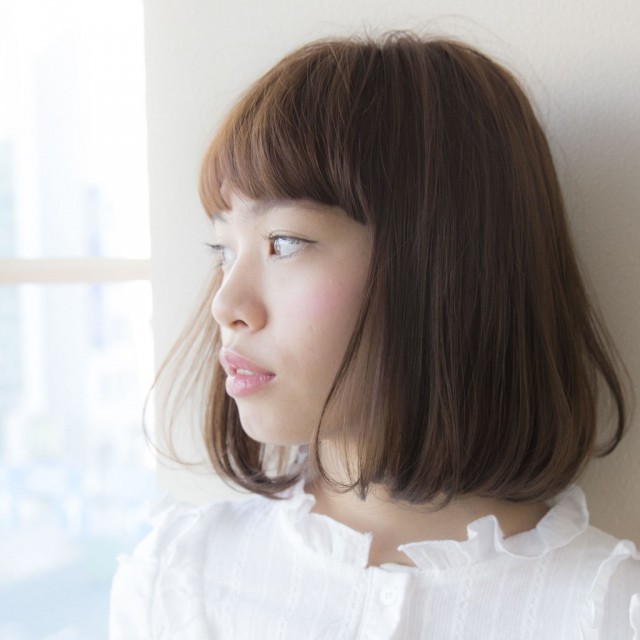 毛量多めヘアがまとまる計算づくなボブ