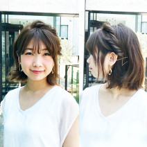 ボブのカチューシャ風ツイスト編み込みアレンジで脱マンネリ＆骨格カバー！【髪コンプレックス解消vol.33】