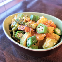 夏疲れを解消して美肌復活♪【アボカドキムチオクラサラダ】Today’s SALAD #53