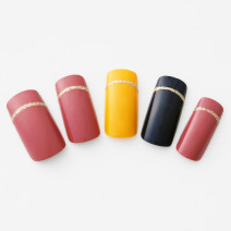 【365日ネイル】一見フレンチ!?ラインで秋色カラフルネイルにリズムを作って♪