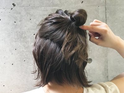 面長さんに似合うヘアアレンジ ロング ボブでも簡単にできる面長さん