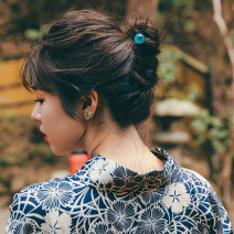浴衣のヘアアレンジ｜2段のお団子をひとつにまとめた“おしゃ緩”ヘアアレンジ