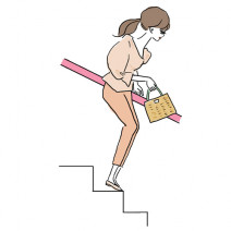 スキニーパンツの似合うふくらはぎを作る！｜会社や自宅の階段でこっそり美骨トレーニング