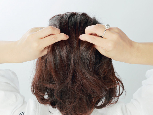 ワックスでウェットな大人っぽポンパドール