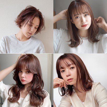 【実例11】レッドブラウン・赤み系の暖色ヘアカラーでお洒落＆可愛さスタイル