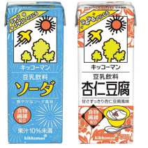 「キッコーマン 豆乳飲料」の新作は“ソーダ”と“杏仁豆腐”！ひと手間加えればシャリシャリ＆ぷるぷるのデザートに大変身！