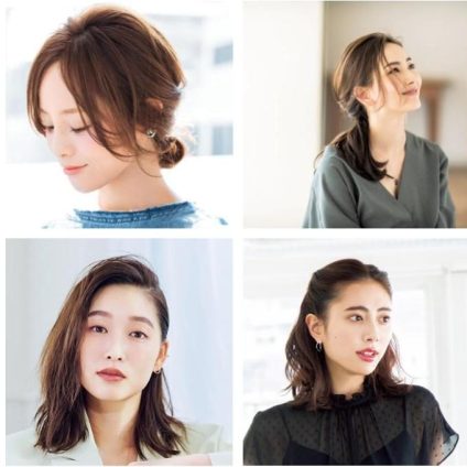 前髪「なし」のミディアムヘア簡単アレンジ【12のやり方】