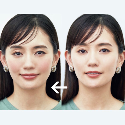 キュッと小顔に見せるチークの入れ方｜1テク30秒でたるんだ頬を引き上げる！【美的GRAND】