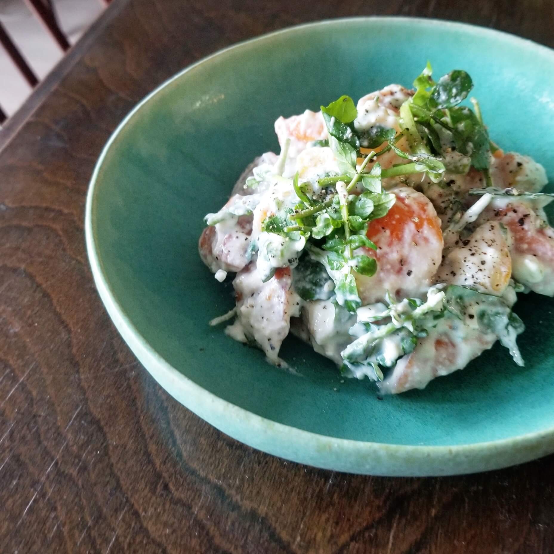 花粉のムズムズを感じたら 金柑 金柑と柿 クレソンの白和え風サラダ Today S Salad 149 美的 Com