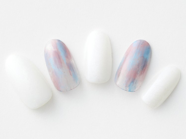 にじみ がエレガントな水彩ネイルとクリアネイルのカタログ 絶妙な透け感や色バランスがかわいい人気有名店のデザイン 美的 Com