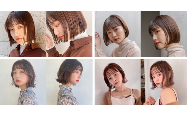 全方位モテする 前髪あり 切りっぱなしボブ 実例19 美的 Com