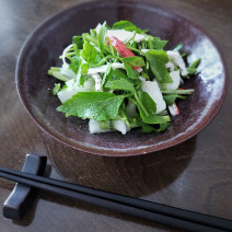 夏の終わりの美肌＆美ボディメンテナンスに！「せりとカニカマ、梨のさっぱりサラダ」Today’s SALAD #174