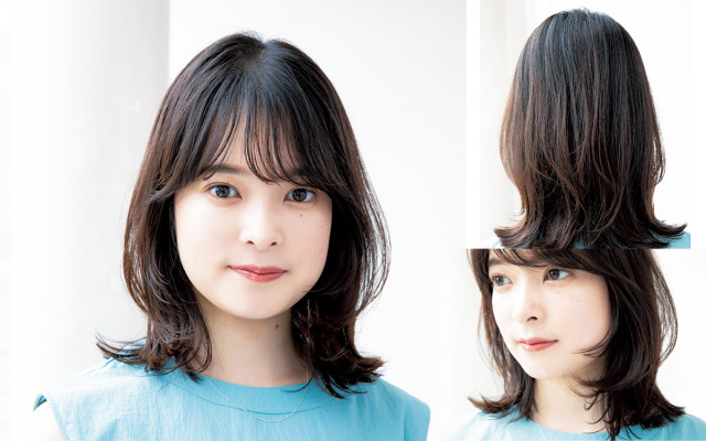 カットで小顔見せ エアリーに変身するレイヤープラスでハチ張り重めヘアを解決 美的 Com
