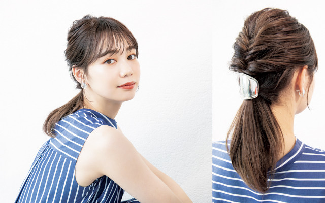 ヘアアレンジ 5分でできる くるりんぱ 3で簡単立体ヘアにトライ 美的 Com