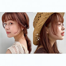 【小顔効果】短めの後れ毛がポイント！セミロングの夏アレンジ｜プロが伝授
