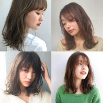松本まりかさん風に近づく、長め透けバング×ミディ＆セミディ【髪型13選】