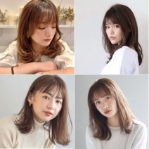 川口春奈さん風に近づく、シースルーバング×レイヤーミディ～セミロング【髪型14選】