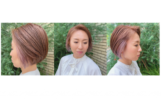 2ハイトーンで白髪をぼかす 上級大人ショートボブスタイル 美的 Com