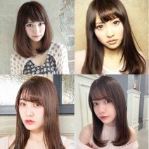 橋本環奈さん風に近づく、愛され清楚な前髪あり×ストレートヘア【16の髪型】