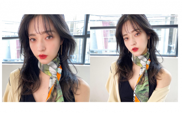 お洒落暗髪 ネイビーアッシュ で作る韓国クアンクヘア 美的 Com
