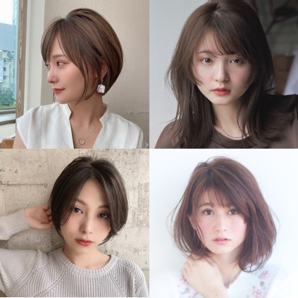 「前下がり」カットで作る美シルエット！顔型別＆長さ別【28の髪型】