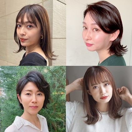 菅野美穂さん風に近づく、レングス別の愛され暗髪ヘア【16の髪型】