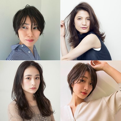 水野美紀さん風に近づく「髪型例15」黒髪系大人なショートとロング