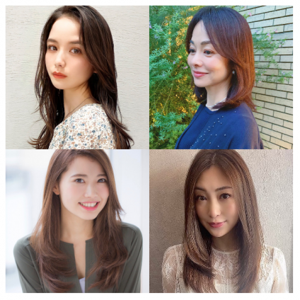 尾野真千子さん風に近づく「髪型12選」清潔感ある前髪なしロング